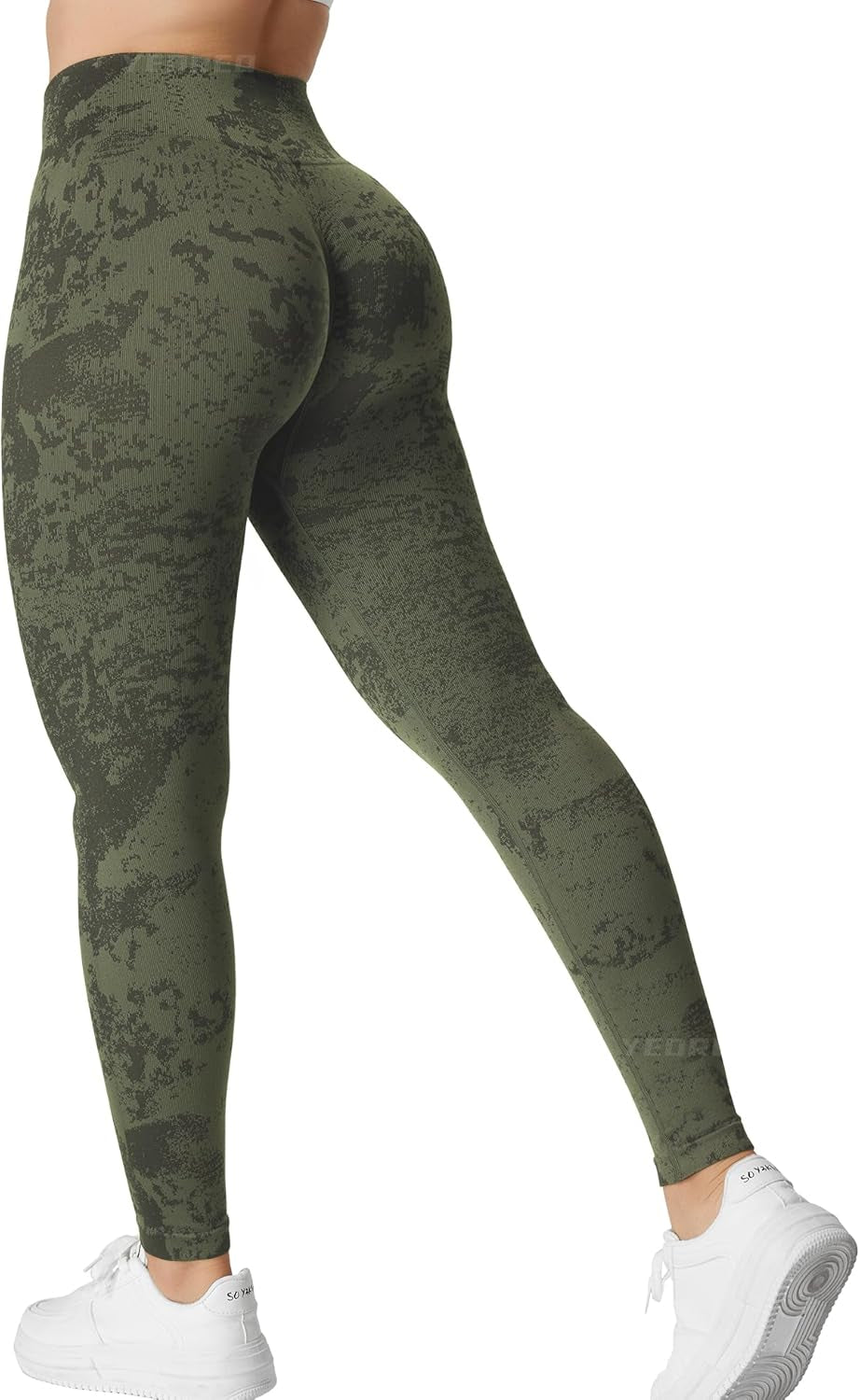 Women Camo Workout Scrunch Butt Leggings Seamless High Waisted Athletic Yoga Leggings